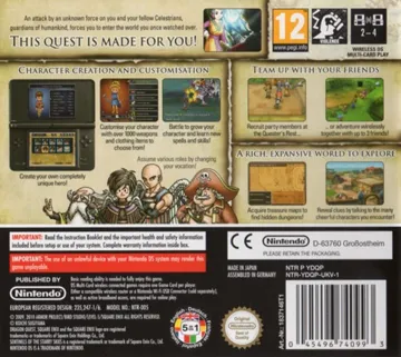 Dragon Quest IX - Sentinels of the Starry Skies (Europe) (En,Fr,De,Es,It) box cover back